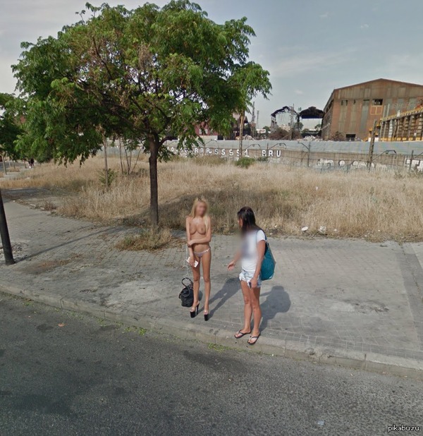 Google maps pleases - NSFW, Boobs, Girls, Suddenly, The street, Cards, Google maps