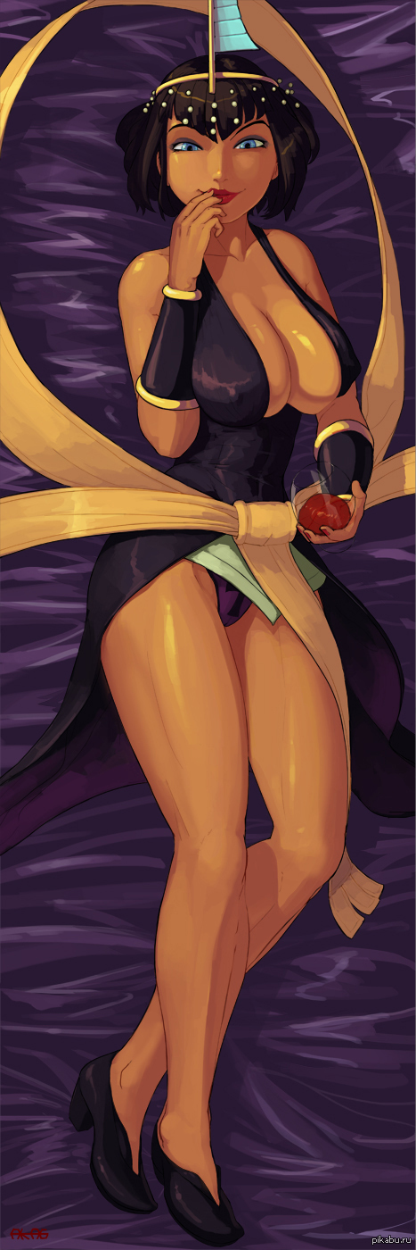 Eliza - NSFW, Eliza, Skullgirls, Рисованная эротика, Девушки, Фута, Дакимакура, Futanari