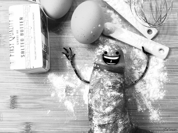 Just a little creativity :) - NSFW, Creation, Flour, Eggs, Person, Strawberry
