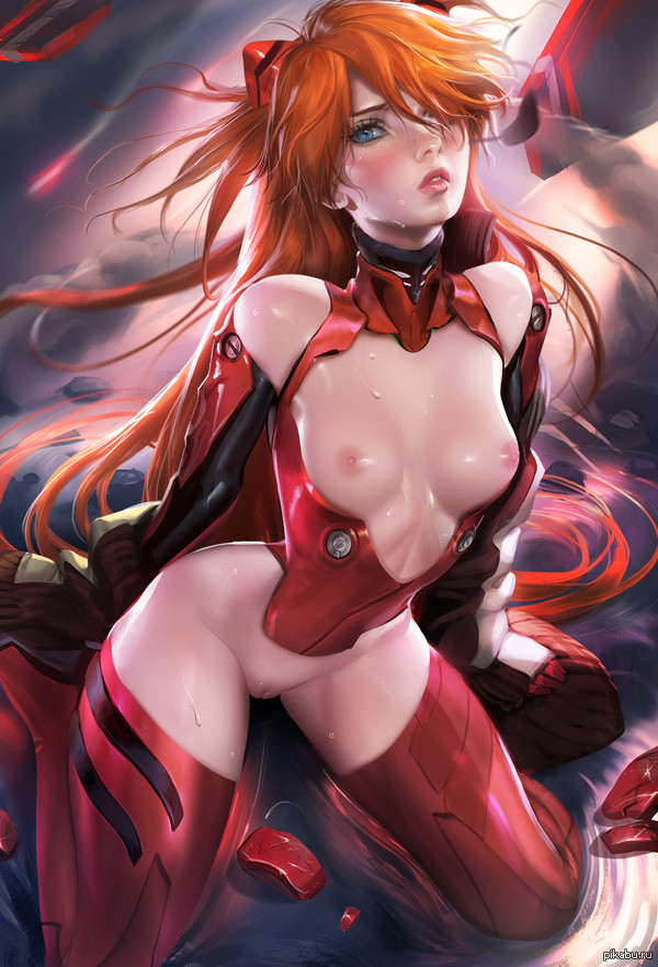 Asuka langley - Anime, Anime art, Sakimichan, Asuka langley, NSFW, Evangelion