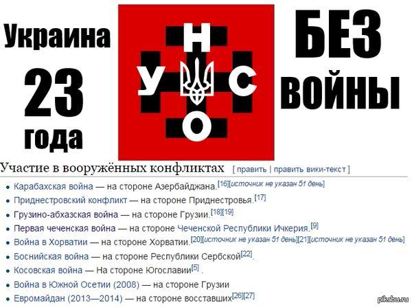 Разоблачение мифа о неучастии Украины в войнах после развала СССР