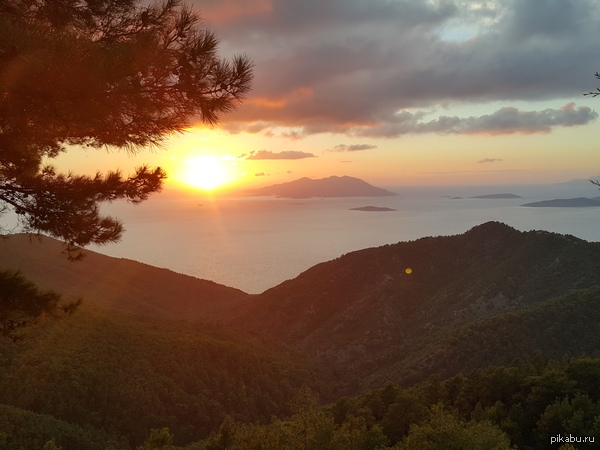 Родос, горы, закат