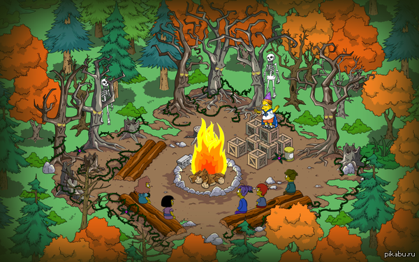 Хэлоуин в Симпсонах на мобильных платформах.