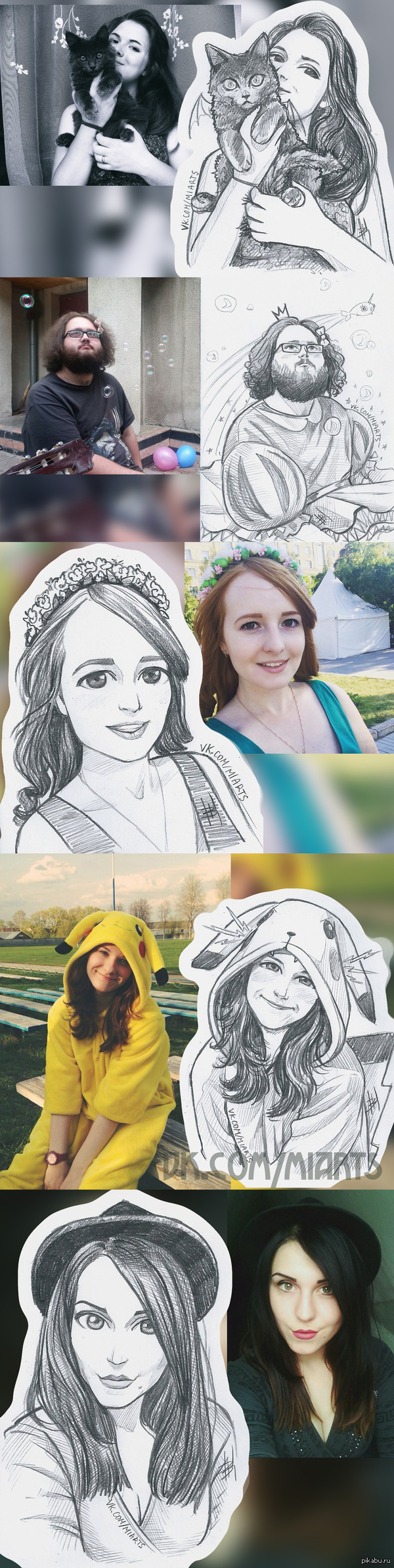 Новые скетчи по фото подписчиков