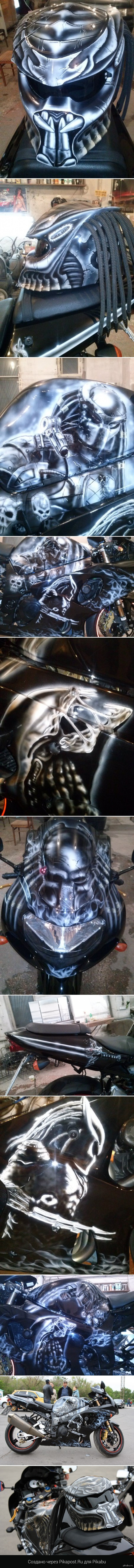 Аэрография на мотоцикле