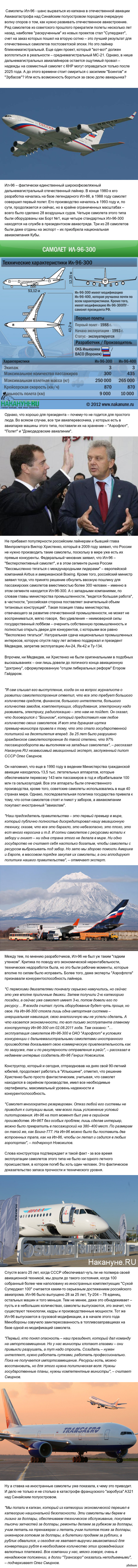 Самолеты Ил-96 - шанс вырваться из капкана в отечественной авиации