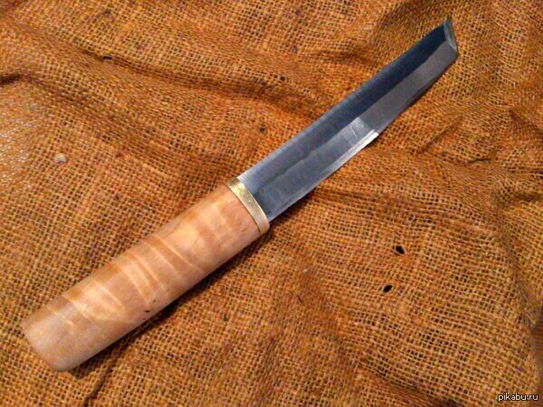 Скованный нож Танто .Можем ковать на заказ ножи любой сложности ...