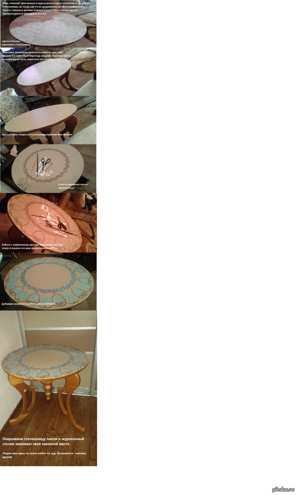 В общем, пост о том как я украсила доставшийся в наследство столик.