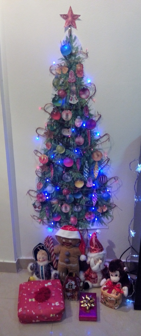 С наступающим, Пикабу! Если вы еще не поставили елку - вот вам быстрый и бюджетный вариант.