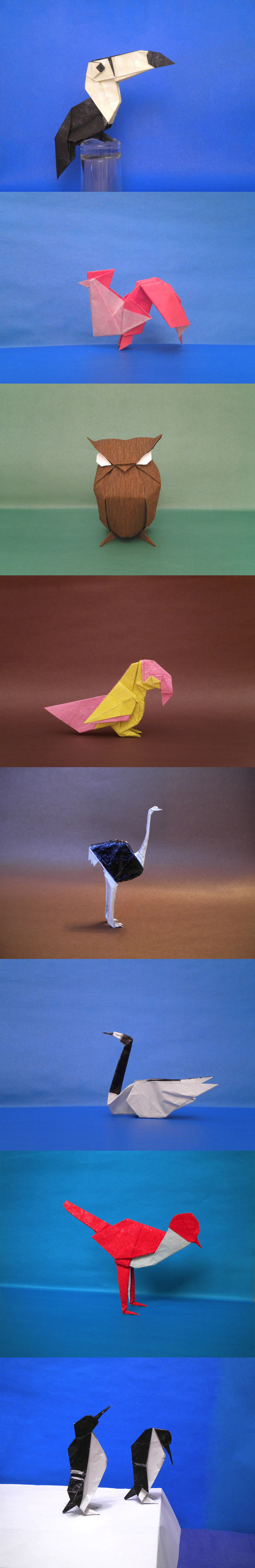 origami birds - My, Longpost, Paper, Origami, Birds