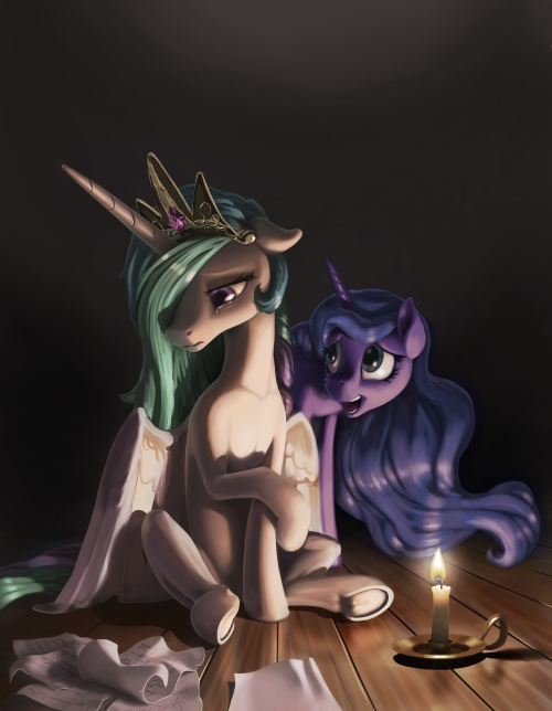 Candlelight My Little Pony, Princess Celestia, Princess Luna, , Nadnerbd