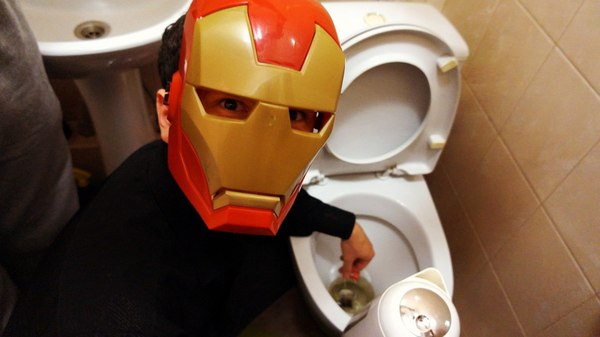 How was your New Year? - My, Hot water, Tea, Toilet, New Year, iron Man