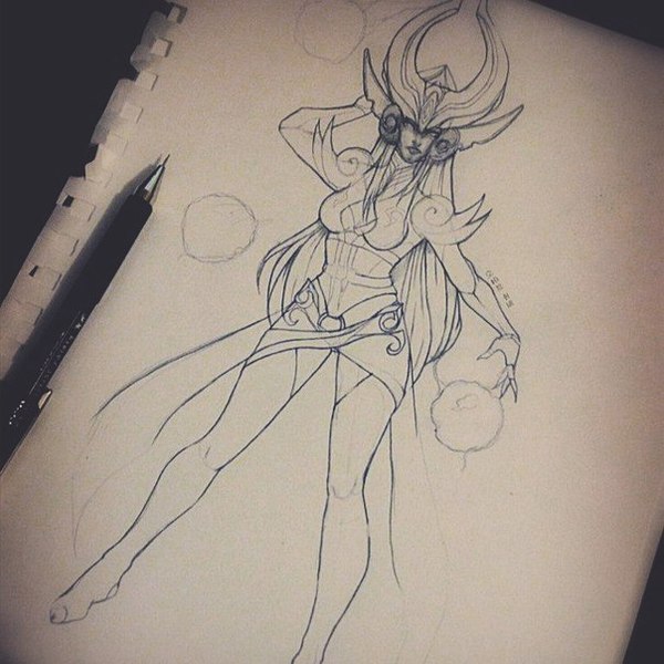 Syndra Sketch Syndra, , , , League of Legends
