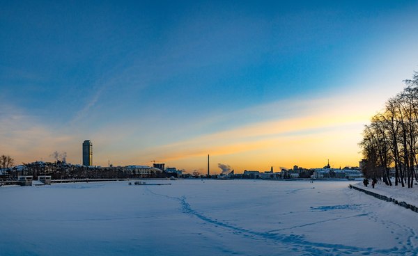 Закат на плотинке