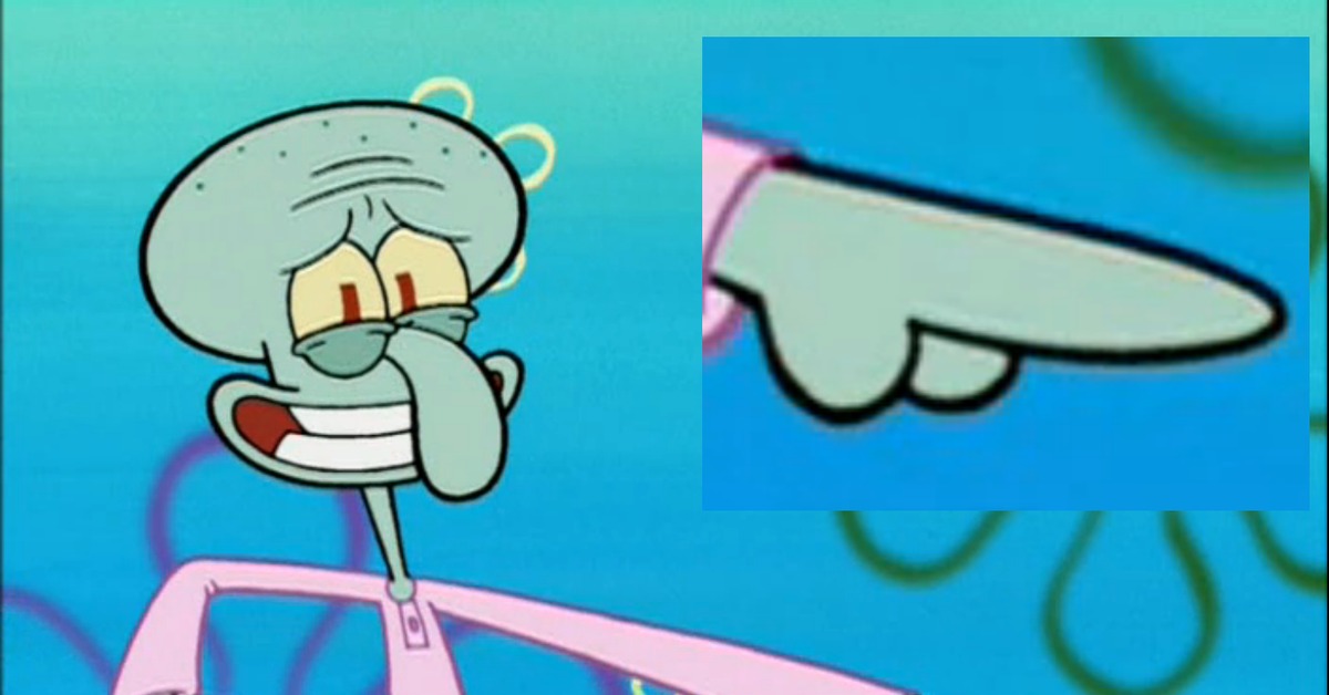 Откуда у Сквидварда пальцы?, Сквидвард, Squidward, Спанч Боб, Мультфильмы.