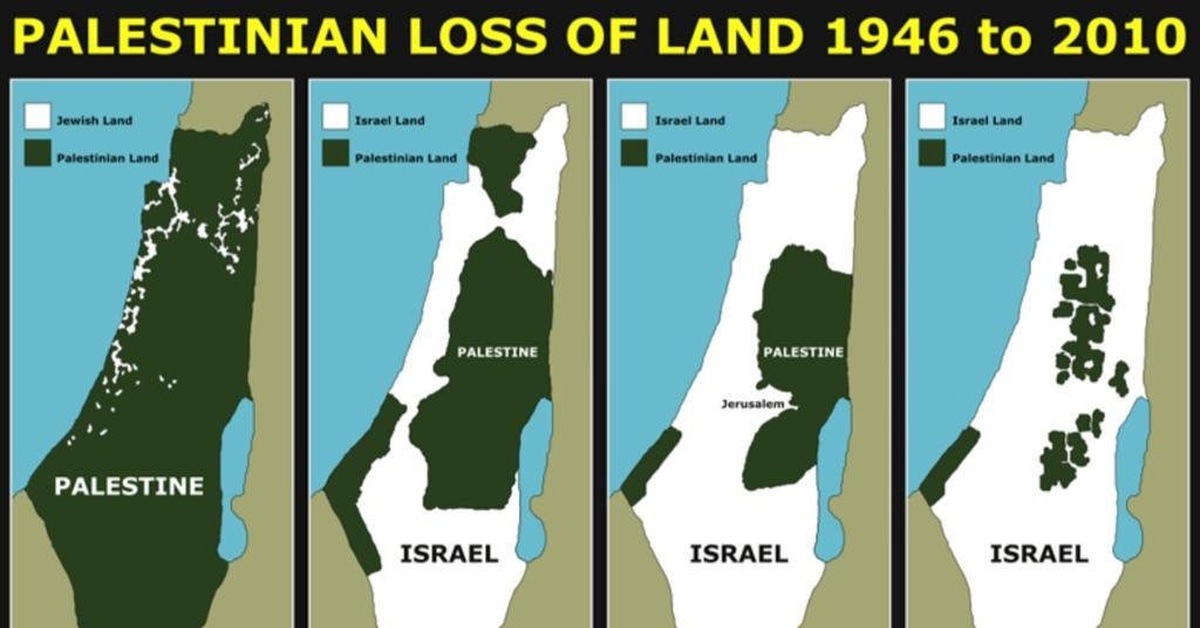 Палестина и израиль карта до и после
