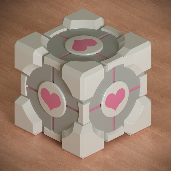 Companion Cube Blender, Cycles, , 3D, Portal