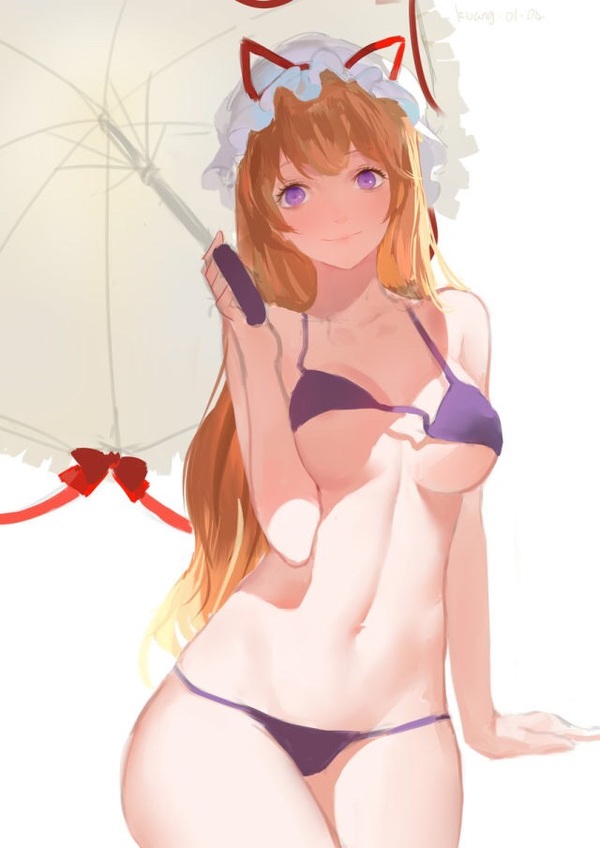 Anime art - NSFW, Anime, Anime art, Touhou, Yakumo yukari