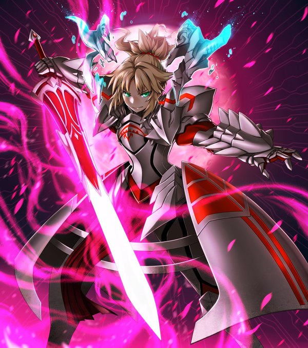 The Knight of Treachery , Anime Art, Fate Grand Order, Fate Apocrypha, Mordred, Saber of Red