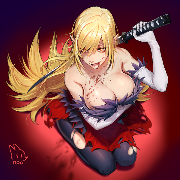 Kiss-shot acerola-orion heart-under-blade - NSFW, Аниме, Monogatari series, Kizumonogatari, Shinobu Oshino