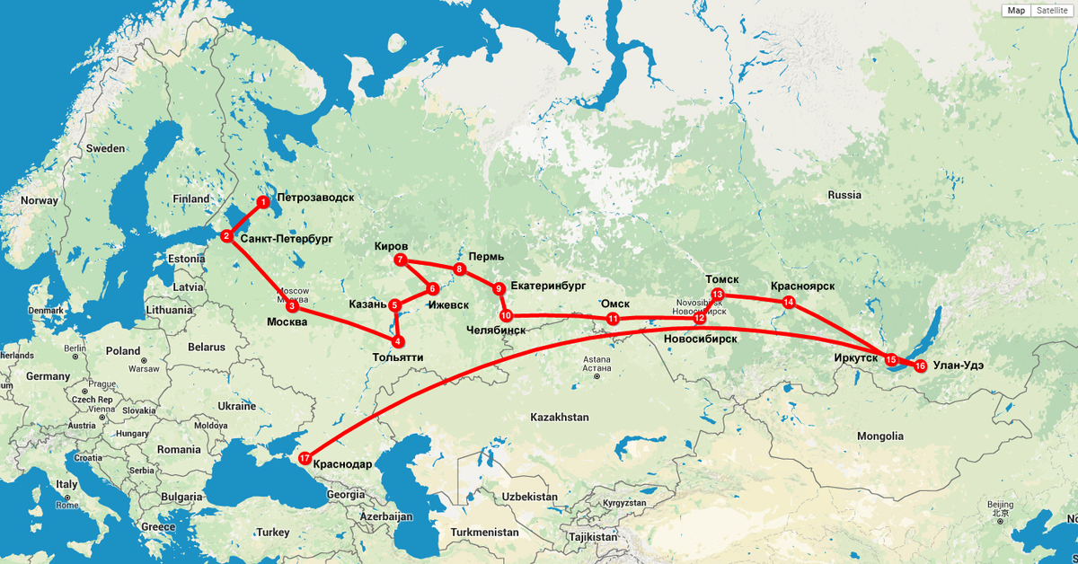 Путешествие по россии на машине маршруты