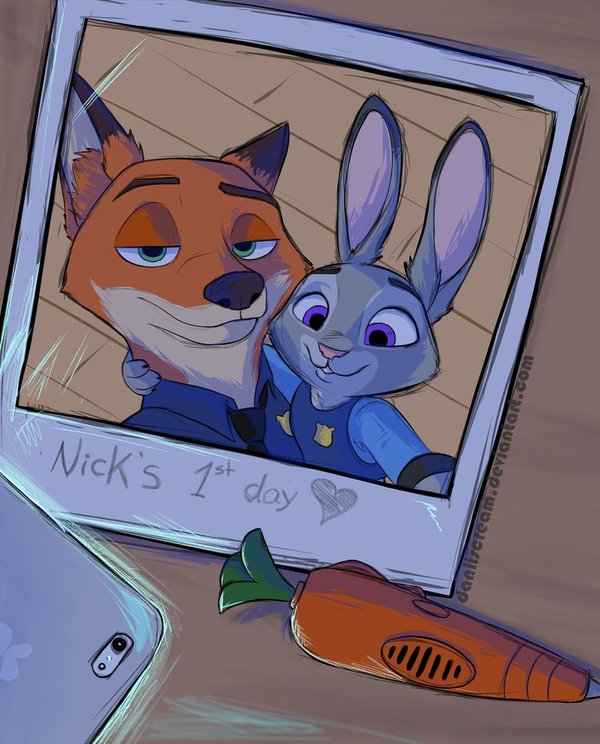 " (First memory)" , , DeviantArt, Nick Wilde, Judy Hopps, Carrot-pen