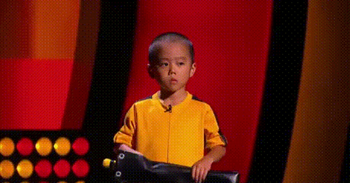 Little big shots Baby Bruce Lee Kid. Little big gif.