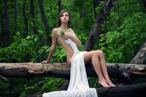 Girl in the forest - NSFW, Forest, Girls, beautiful girl