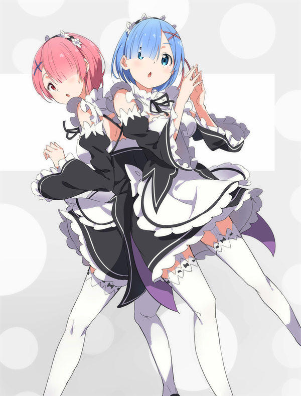 Ram and Rem. , Anime Art, Re:Zero Kara, Ram (Re:Zero Kara), Rem (Re:Zero Kara)