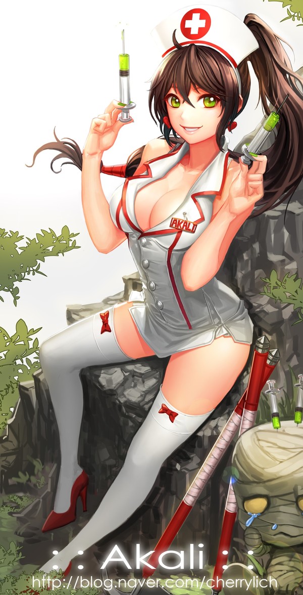 Nurse Akali , Anime Art, League of Legends, , Akali, 