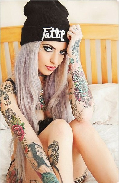 Beautiful girls with tattoos (3) - NSFW, Tattoo, Girls, Models, Longpost