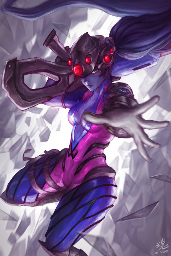 When I was a girl, I had a fear of spiders. Widowmaker, Overwatch, Ry-spirit