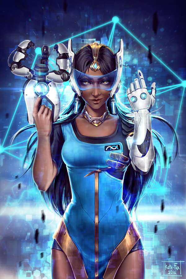 Teleporter online! Symmetra, Overwatch, Kate Fox, 