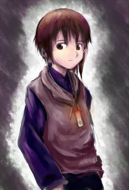 " ,  ?.." , Serial Experiments Lain, Lain Iwakura, Anime Art,  