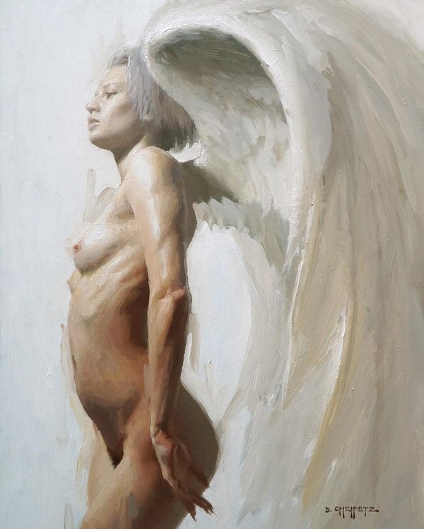 Angel - NSFW, Girls, Angel, Painting, Painting, Art, Drawing, 