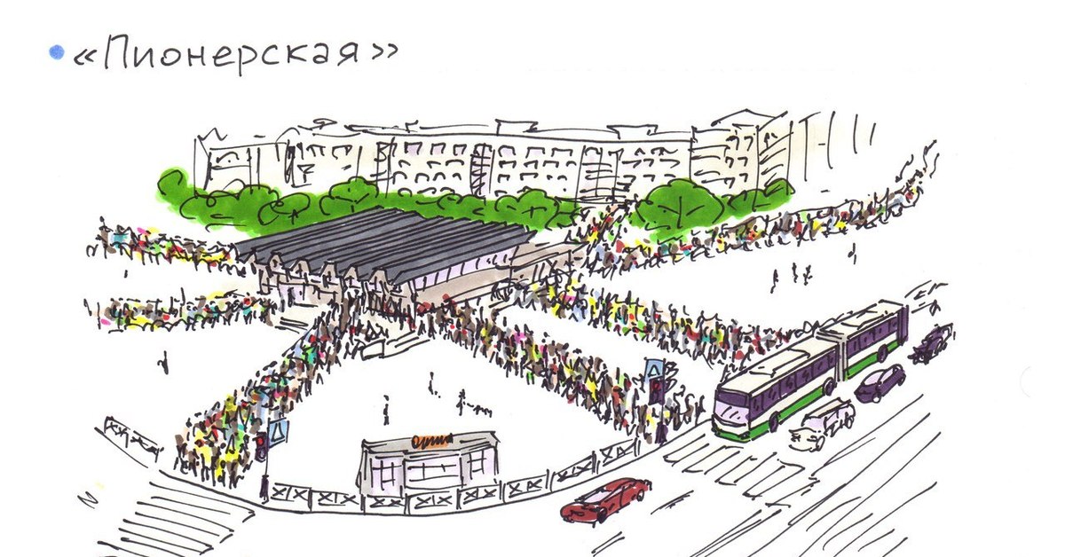 Рисунок метро спб