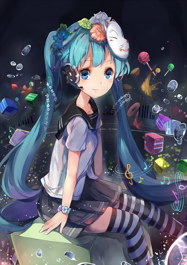 Hatsune Miku , Hatsune Miku, Vocaloid, Anime Art