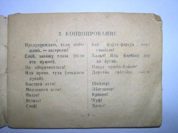 Русско-немецкий разговорник 1943 года издания или "Руки вверх! Если побежишь - застрелю!" Великая Отечественная война, Вторая мировая война, Разговорник, Немецкий язык, Война, Длиннопост