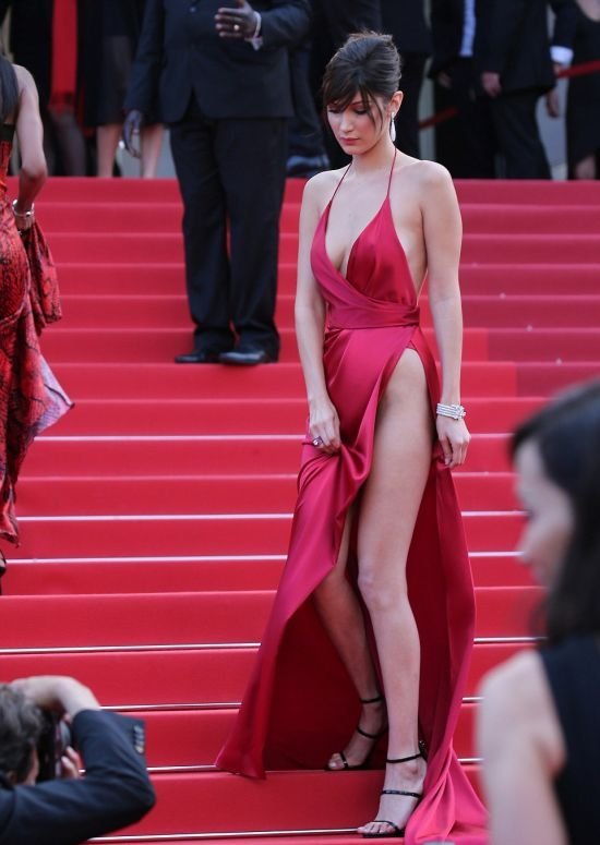 Young top model Bella Hadid wowed Cannes with her skimpy outfit - NSFW, Cannes, the Red carpet, Models, Bella Hadid, Longpost