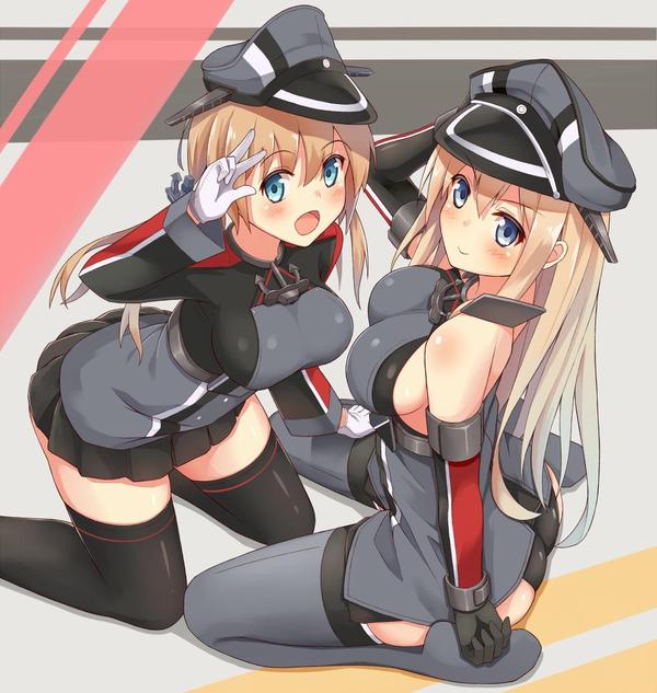 Bismarck and Prinz Eugen , Kantai Collection, Bismarck, Prinz Eugen, Anime Art