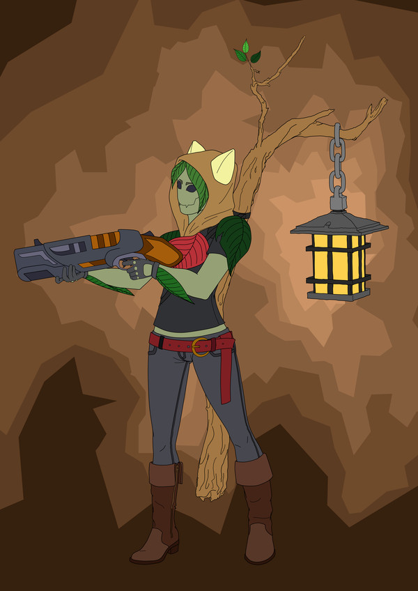 My floranka 2 - My, Starbound, Floran, Game art