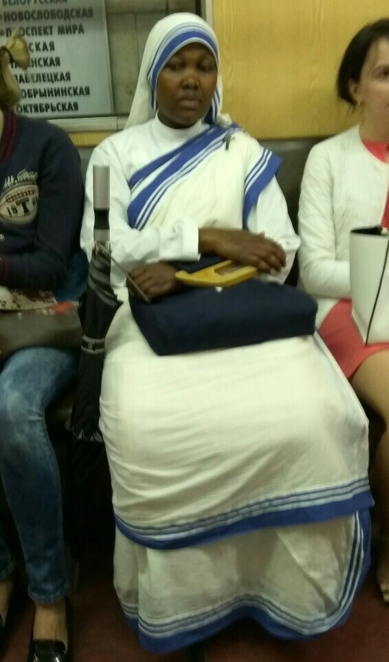 Кого только не встретишь в Московском метро...