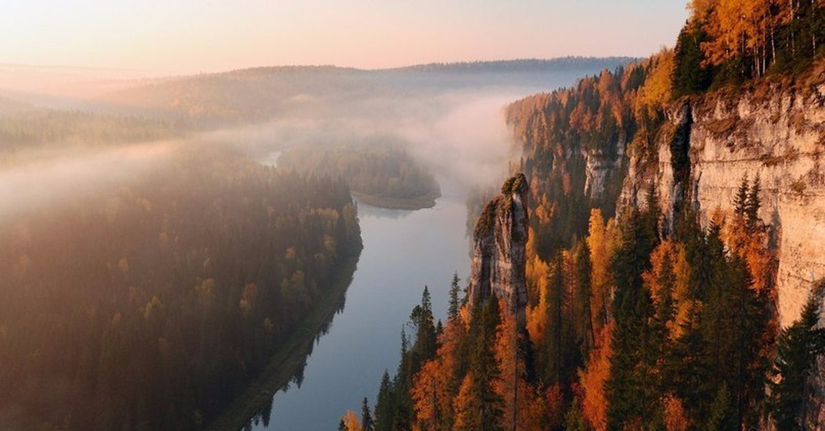 Виды урала. Река Усьва Пермский край. • Пермский край, река 