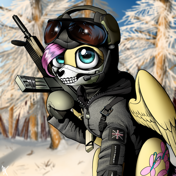 Call of Friendship. My Little Pony, Fluttershy, Call of Duty, , 