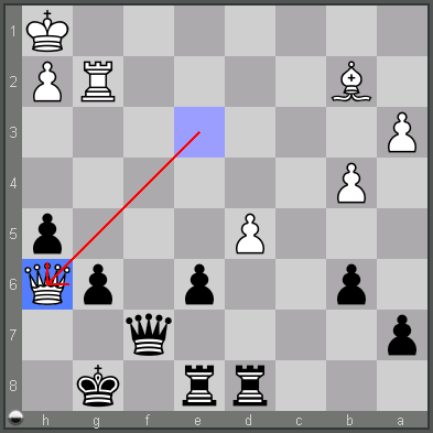 Провести матовую комбинацию. Ход черных