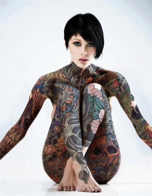 And again beautiful tattoos on girls. - NSFW, Tattoo, Girls, Erotic, Strawberry, Longpost, Ace Ventura