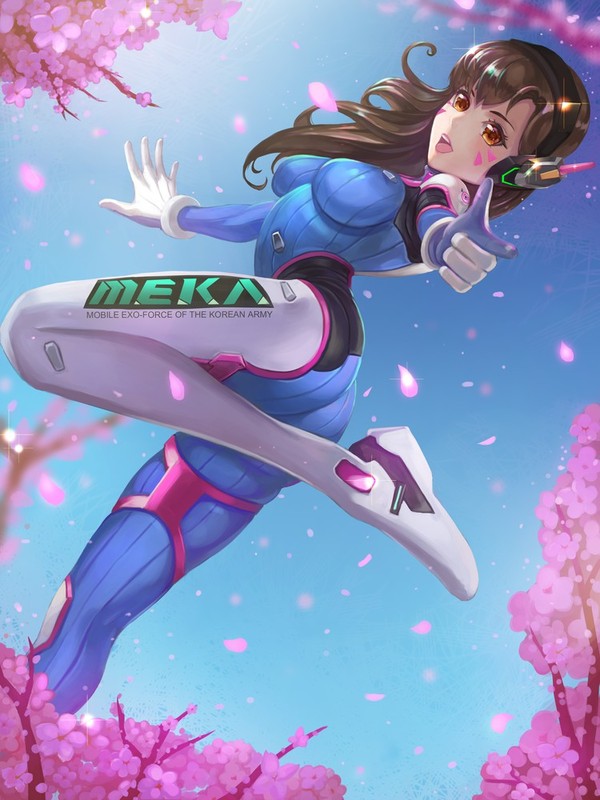 Чувственный и будоражущий арт D.VA (Overwatch) слив патреон