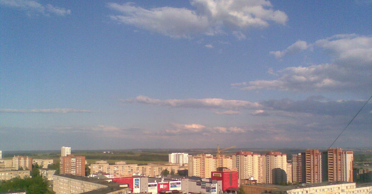 Ижевск с высоты 16 этажного дома. | Пикабу
