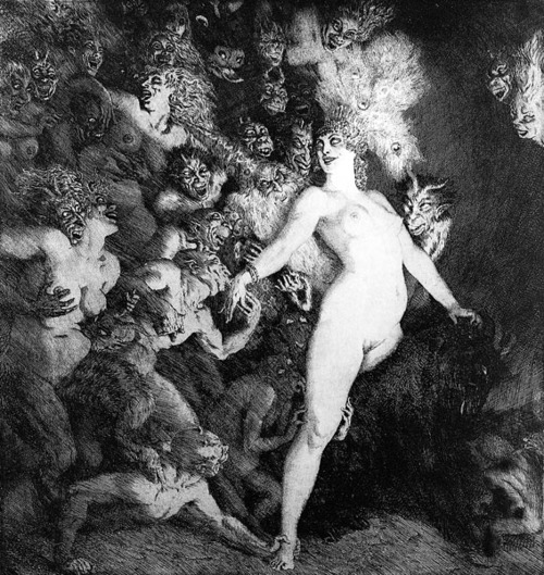 Erotic phantasmagoria by artist Norman Lindsay - NSFW, , Painting, Satyr, Fantasy, Longpost