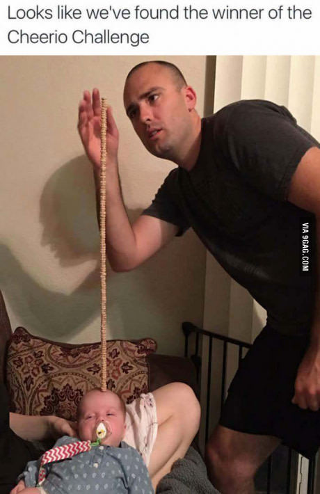  Cheerio challenge 9GAG, , Cheerio